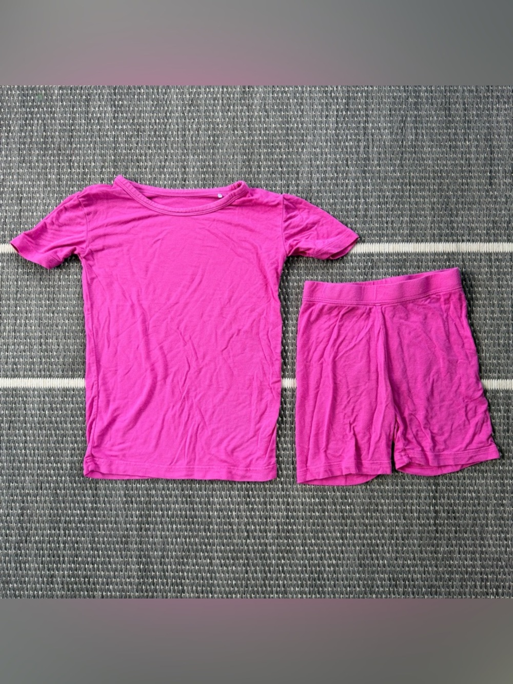 Little Sleepies Pink Rosette Bamboo Viscose Two Piece Pajama Set, 3T